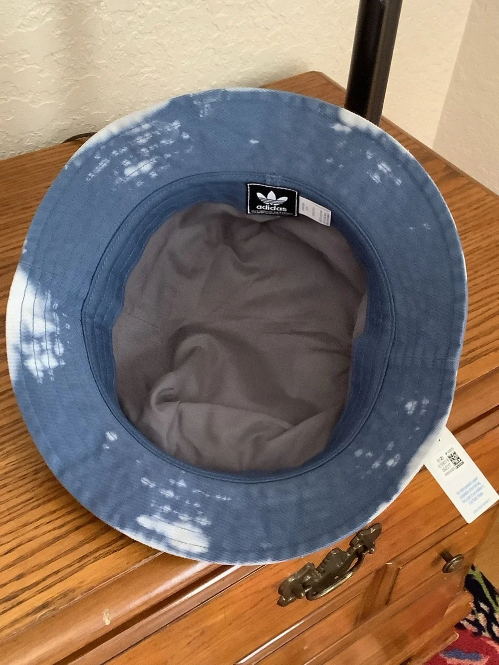 adidas Kids Tie-Dye Blue and White Bucket Hat